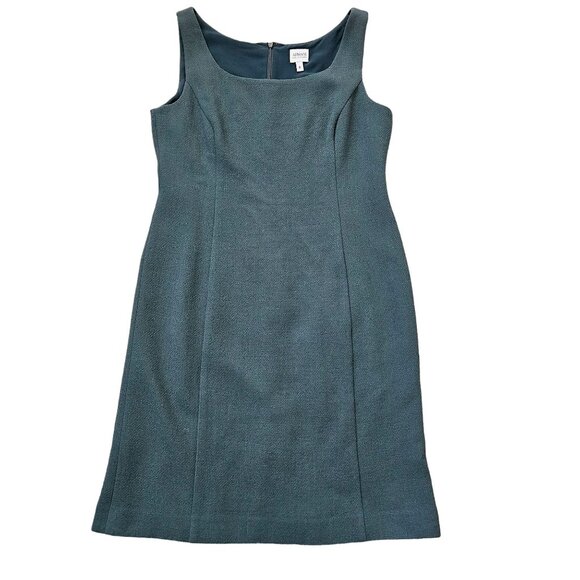 Armani Collezioni Womens Dress 8 Green Wool Blend Sheath Classic Party - Picture 1 of 9
